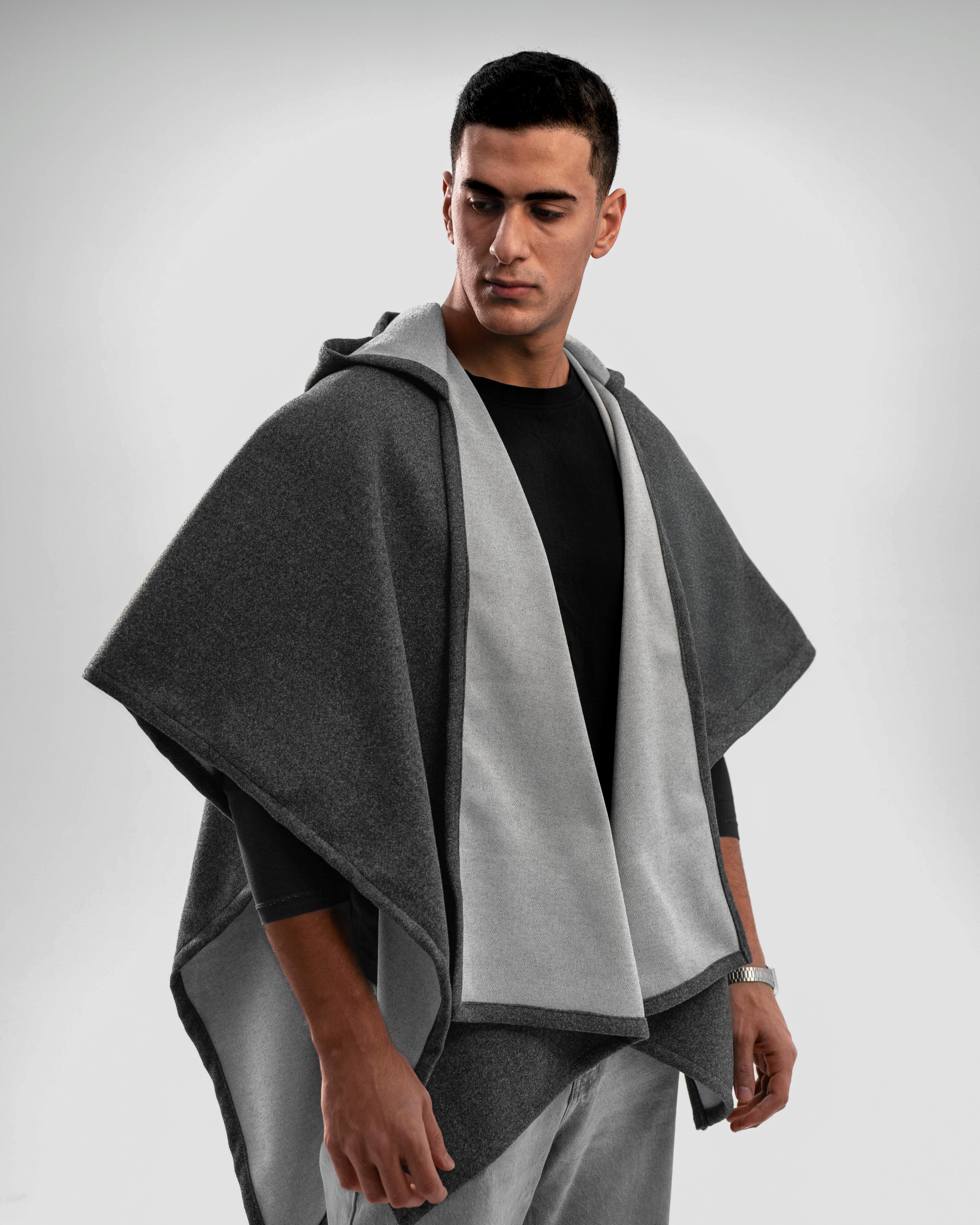 Dark Gray Whool Shawl