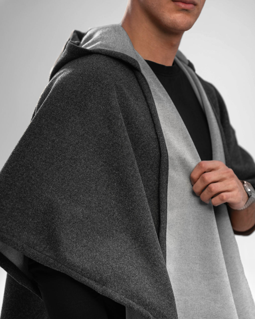 Dark Gray Whool Shawl