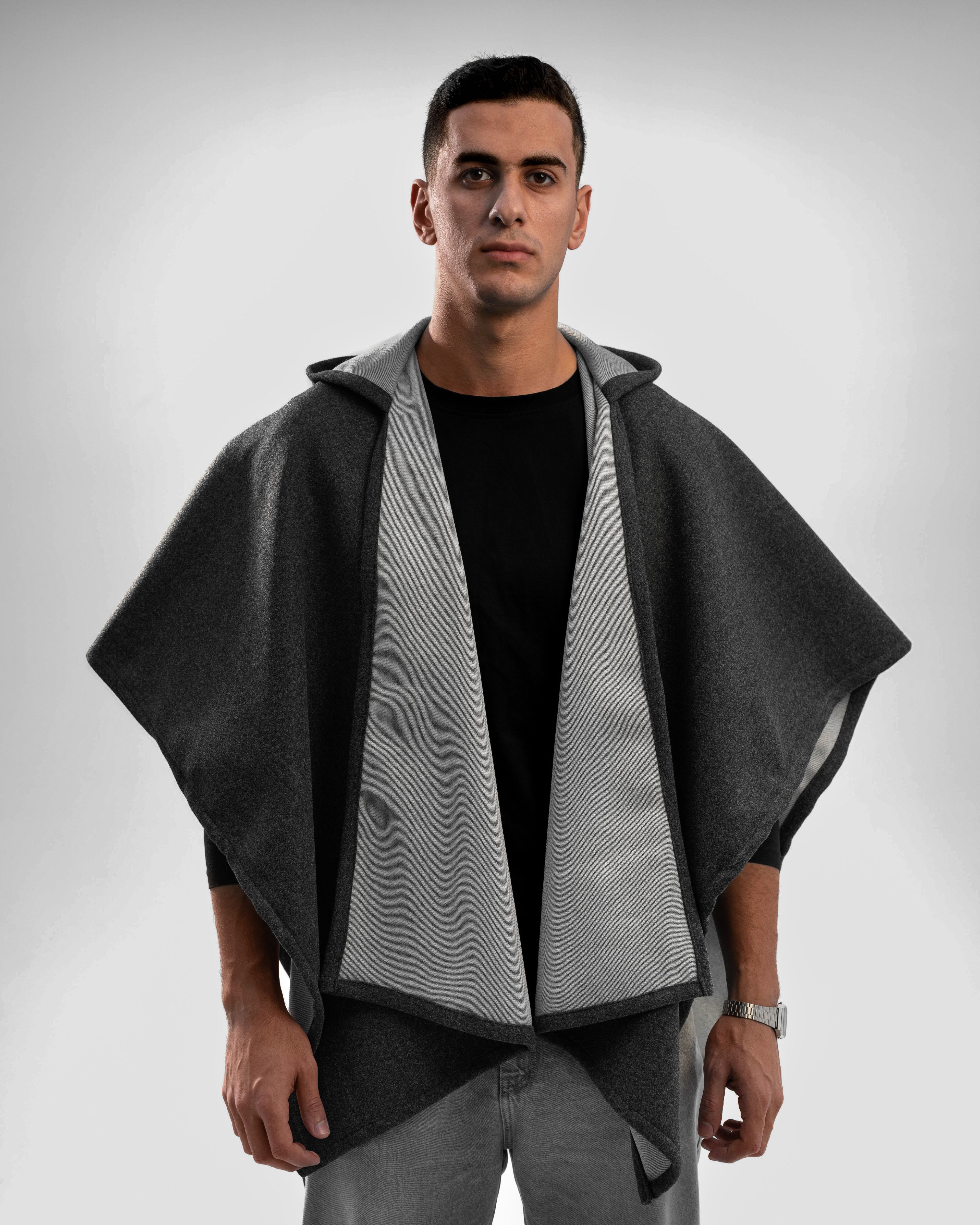 Dark Gray Whool Shawl