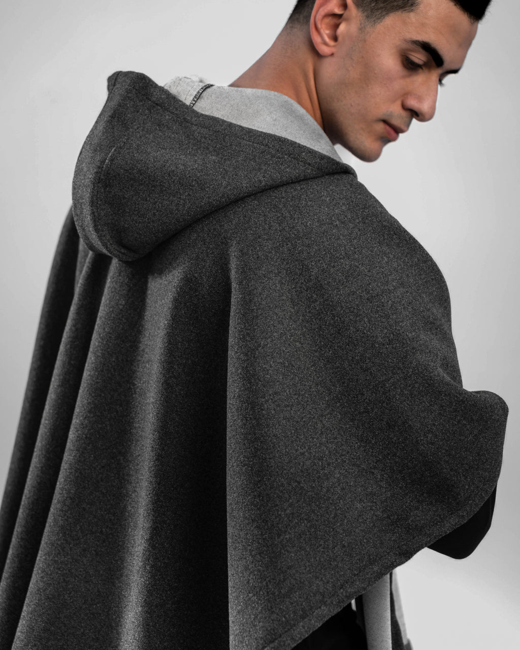 Dark Gray Whool Shawl