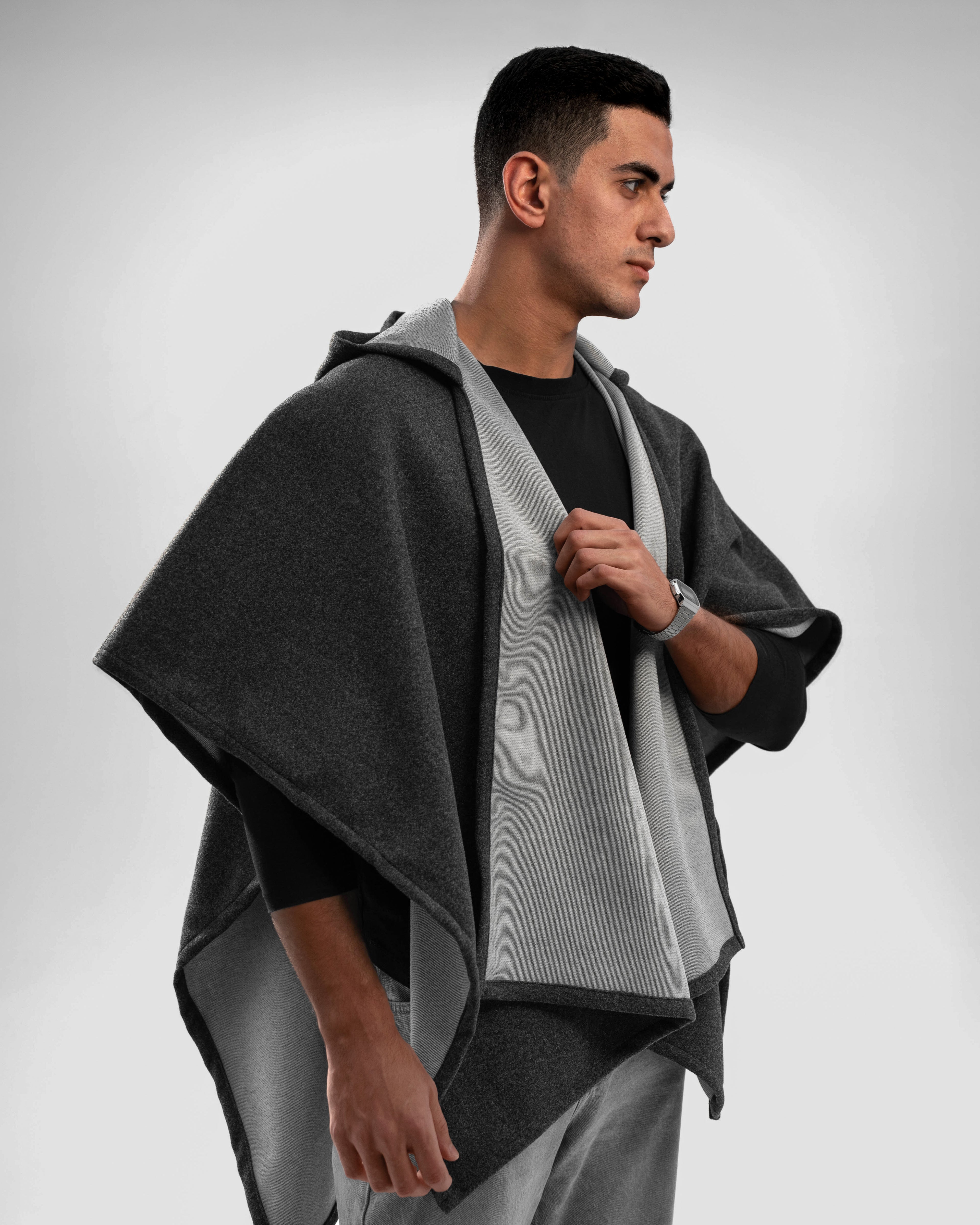 Dark Gray Whool Shawl